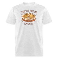 Load image into Gallery viewer, “Thankful Vibes and Pumpkin Pies”-Unisex Classic T-Shirt - light heather gray
