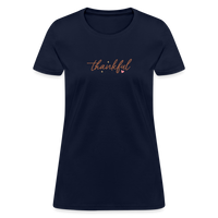 Load image into Gallery viewer, “Thankful”-Women&#39;s T-Shirt - navy
