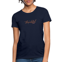 Load image into Gallery viewer, “Thankful”-Women&#39;s T-Shirt - navy
