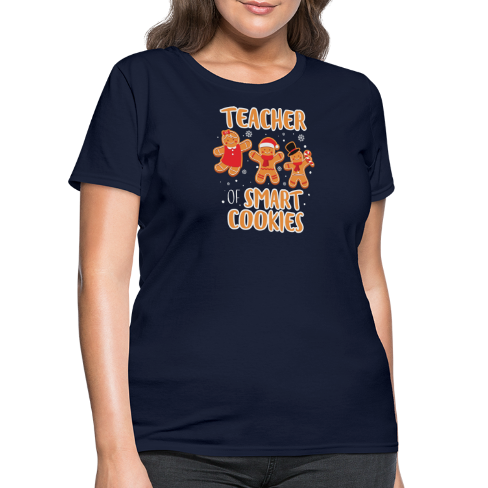 “Teacher of Smart Cookies”-Women's T-Shirt - navy