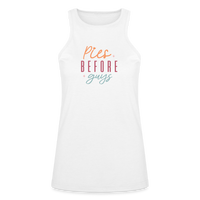 Load image into Gallery viewer, “Pies Before Guys”-American Apparel Women’s Racerneck Tank - white
