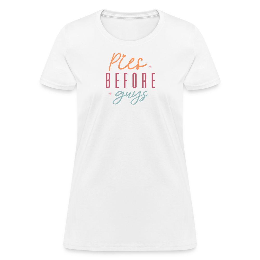 “Pies Before Guys”-Women's T-Shirt - white