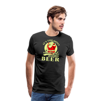 Load image into Gallery viewer, Cheers to the Season: Men&#39;s Premium &#39;Most Wonderful Time for a Beer&#39; Festive Tee - black
