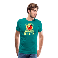 Load image into Gallery viewer, Cheers to the Season: Men&#39;s Premium &#39;Most Wonderful Time for a Beer&#39; Festive Tee - teal
