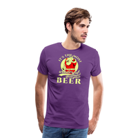 Load image into Gallery viewer, Cheers to the Season: Men&#39;s Premium &#39;Most Wonderful Time for a Beer&#39; Festive Tee - purple

