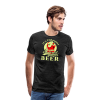 Load image into Gallery viewer, Cheers to the Season: Men&#39;s Premium &#39;Most Wonderful Time for a Beer&#39; Festive Tee - charcoal grey
