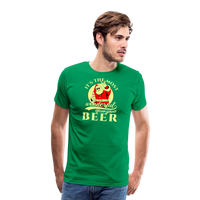 Load image into Gallery viewer, Cheers to the Season: Men&#39;s Premium &#39;Most Wonderful Time for a Beer&#39; Festive Tee - kelly green
