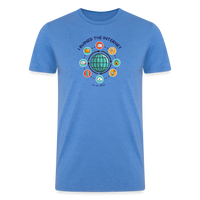 Load image into Gallery viewer, SEO Shenanigans: Men&#39;s Organic Tri-Blend &#39;I Ruined the Internet&#39; Tee -  heather blue
