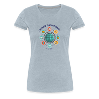 Load image into Gallery viewer, SEO Savvy: Women&#39;s Premium Tri-Blend &#39;I Ruined the Internet&#39; Tee - heather ice blue
