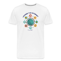 Load image into Gallery viewer, SEO Titan: &#39;I Ruined the Internet, I&#39;m an SEO&#39; – Men&#39;s Light Hue Premium Tee for XL and Up - white
