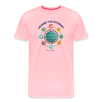 Load image into Gallery viewer, SEO Titan: &#39;I Ruined the Internet, I&#39;m an SEO&#39; – Men&#39;s Light Hue Premium Tee for XL and Up - pink
