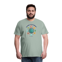Load image into Gallery viewer, SEO Titan: &#39;I Ruined the Internet, I&#39;m an SEO&#39; – Men&#39;s Light Hue Premium Tee for XL and Up - steel green
