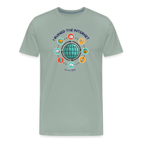 Load image into Gallery viewer, SEO Titan: &#39;I Ruined the Internet, I&#39;m an SEO&#39; – Men&#39;s Light Hue Premium Tee for XL and Up - steel green
