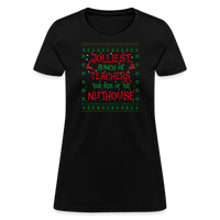 Load image into Gallery viewer, “Jolliest Bunch of Teachers This Side of the Nuthouse”-Women&#39;s T-Shirt - black
