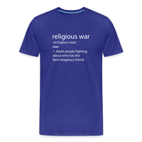 Load image into Gallery viewer, Religious War - The Imaginary Friend Debate&quot; Premium T-Shirt Dark - royal blue

