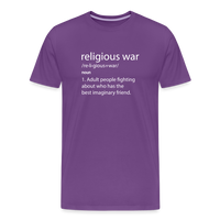 Load image into Gallery viewer, Religious War - The Imaginary Friend Debate&quot; Premium T-Shirt Dark - purple
