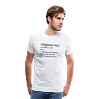 Load image into Gallery viewer, Religious War - The Imaginary Friend Debate&quot; Premium T-Shirt Light - white
