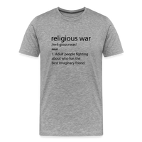 Load image into Gallery viewer, Religious War - The Imaginary Friend Debate&quot; Premium T-Shirt Light - heather gray
