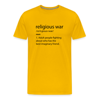 Load image into Gallery viewer, Religious War - The Imaginary Friend Debate&quot; Premium T-Shirt Light - sun yellow
