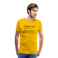Load image into Gallery viewer, Religious War - The Imaginary Friend Debate&quot; Premium T-Shirt Light - sun yellow
