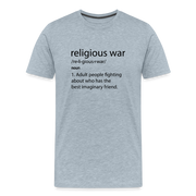 Religious War - The Imaginary Friend Debate" Premium T-Shirt Light