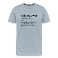 Load image into Gallery viewer, Religious War - The Imaginary Friend Debate&quot; Premium T-Shirt Light - heather ice blue
