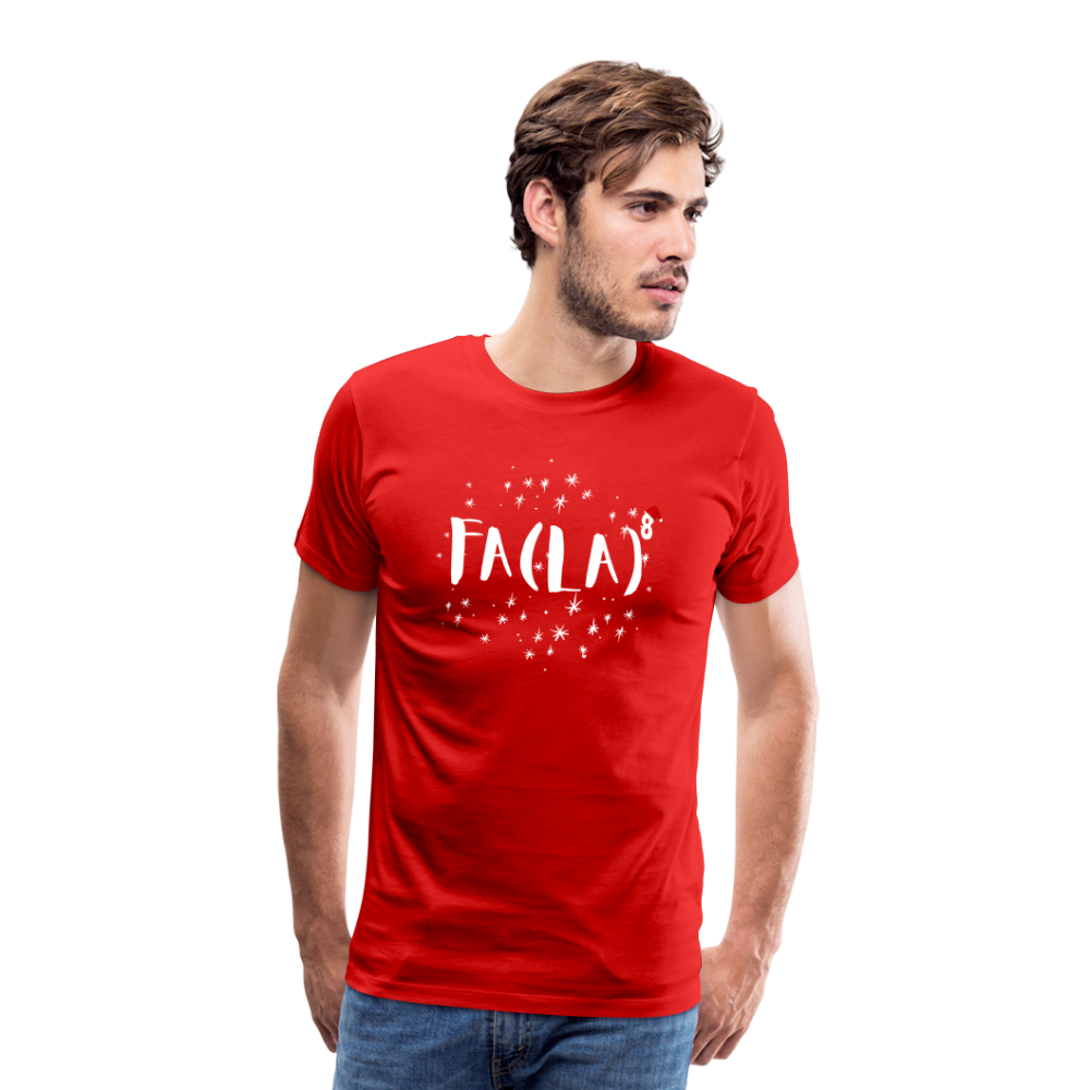 Fa-la-la-la-larious: The Math Whiz's Men's Premium Holiday Tee - red