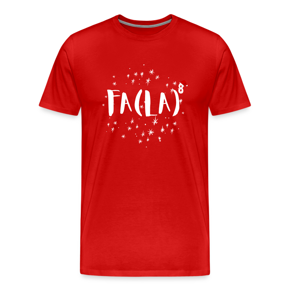 Fa-la-la-la-larious: The Math Whiz's Men's Premium Holiday Tee - red