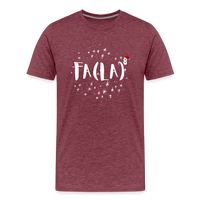 Load image into Gallery viewer, Fa-la-la-la-larious: The Math Whiz&#39;s Men&#39;s Premium Holiday Tee - heather burgundy
