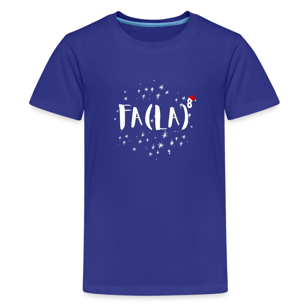 Merry Math-mas: Kids' Premium Holiday Equation Tee - royal blue