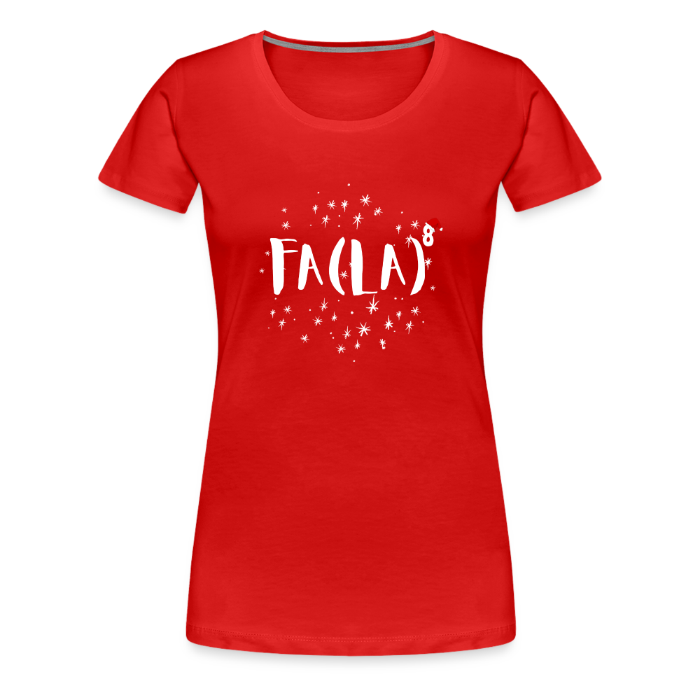 Jingle Bells & Algebra Spells: Women's Math Holiday Tee - red