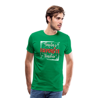 Load image into Gallery viewer, Top of the Nice List: Men&#39;s &#39;Santa&#39;s Favorite Teacher&#39; Premium Tee - kelly green
