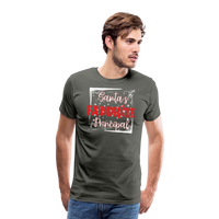 Load image into Gallery viewer, Leading with Cheer: Men&#39;s &#39;Santa&#39;s Favorite Principal&#39; Premium Tee - asphalt gray
