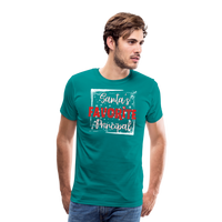 Load image into Gallery viewer, Leading with Cheer: Men&#39;s &#39;Santa&#39;s Favorite Principal&#39; Premium Tee - teal
