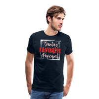 Load image into Gallery viewer, Leading with Cheer: Men&#39;s &#39;Santa&#39;s Favorite Principal&#39; Premium Tee - deep navy
