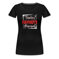 Load image into Gallery viewer, Holiday Leadership Glow: Women&#39;s &#39;Santa&#39;s Favorite Principal&#39; Premium Tee - black
