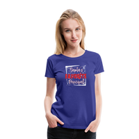Load image into Gallery viewer, Holiday Leadership Glow: Women&#39;s &#39;Santa&#39;s Favorite Principal&#39; Premium Tee - royal blue

