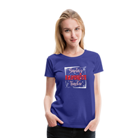 Load image into Gallery viewer, Festive Educator Elegance: Women&#39;s &#39;Santa&#39;s Favorite Teacher&#39; Premium Tee - royal blue
