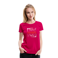 Load image into Gallery viewer, Festive Educator Elegance: Women&#39;s &#39;Santa&#39;s Favorite Teacher&#39; Premium Tee - dark pink
