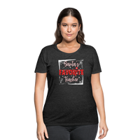 Load image into Gallery viewer, Seasonal Splendor in Curves: Women&#39;s &#39;Santa&#39;s Favorite Teacher&#39; Curvy Tee - deep heather
