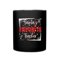 Load image into Gallery viewer, Warm Sips of Holiday Cheer: &#39;Santa&#39;s Favorite Teacher&#39; Ceramic Mug - black
