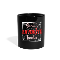 Load image into Gallery viewer, Warm Sips of Holiday Cheer: &#39;Santa&#39;s Favorite Teacher&#39; Ceramic Mug - black
