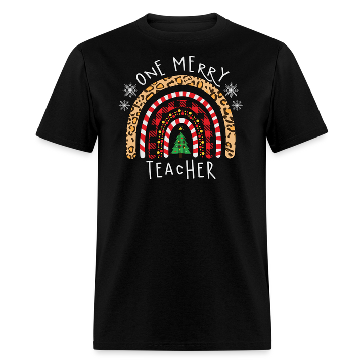 “One Merry Teacher”-Unisex Classic T-Shirt - black