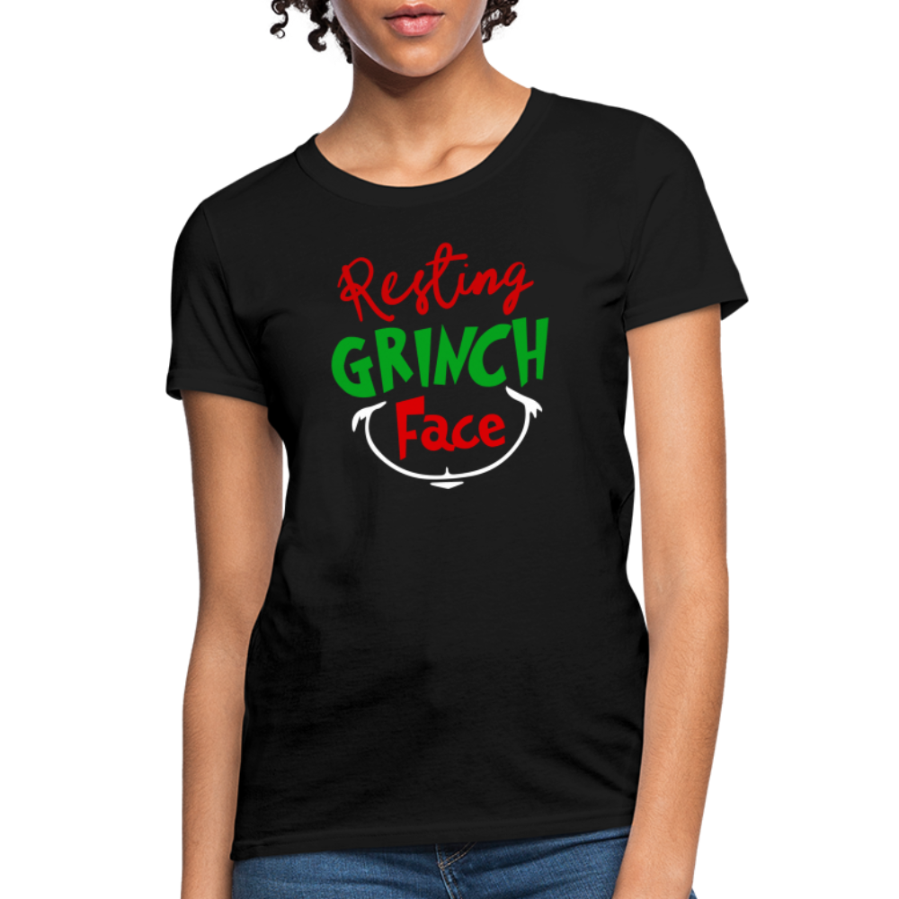 “Resting Grinch Face”-Women's T-Shirt - black