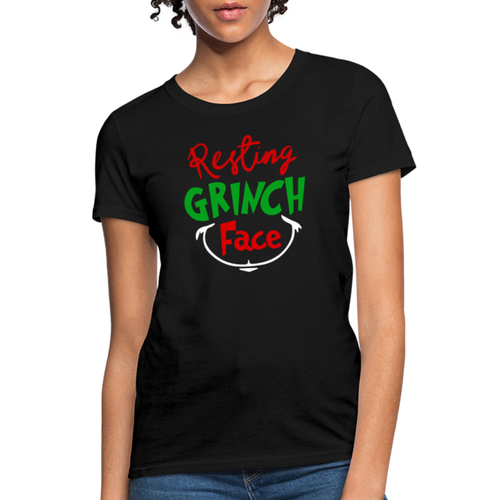 “Resting Grinch Face”-Women's T-Shirt - black