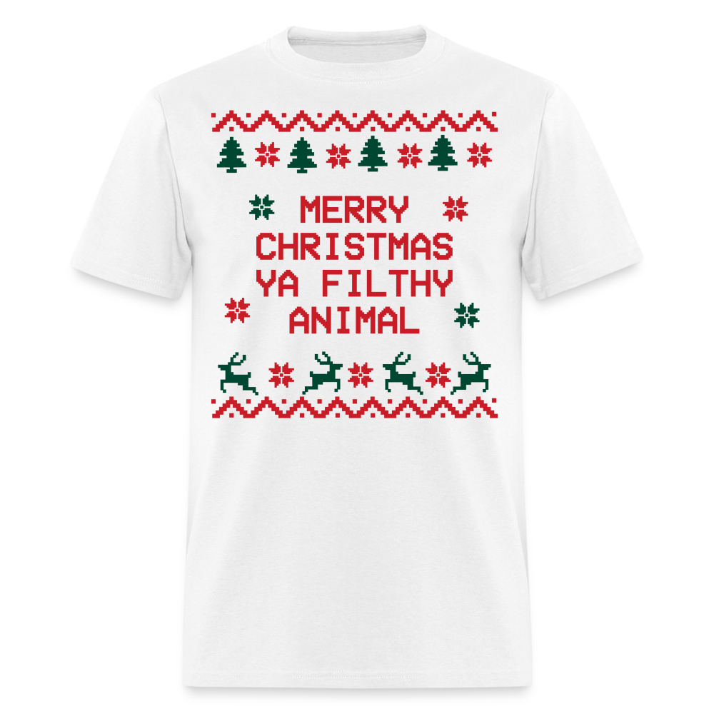 “Merry Christmas Ya Filthy Animal”-Unisex Classic T-Shirt - white