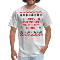 Load image into Gallery viewer, “Merry Christmas Ya Filthy Animal”-Unisex Classic T-Shirt - heather gray
