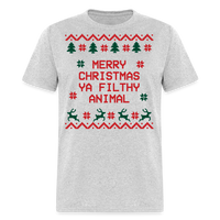 Load image into Gallery viewer, “Merry Christmas Ya Filthy Animal”-Unisex Classic T-Shirt - heather gray
