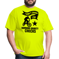 Load image into Gallery viewer, “I Don’t Crash I Do Random Gravity Checks”-Unisex Classic T-Shirt - safety green
