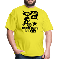 Load image into Gallery viewer, “I Don’t Crash I Do Random Gravity Checks”-Unisex Classic T-Shirt - yellow
